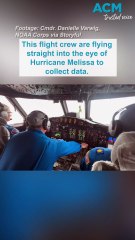 Hurricane hunters enter eye of Hurricane Melissa