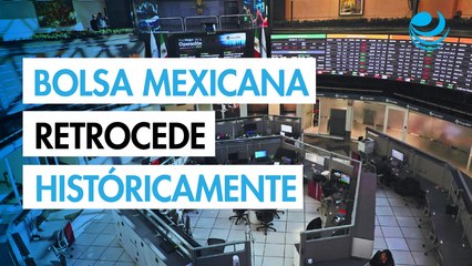 Bolsa mexicana retrocede desde máximo histórico