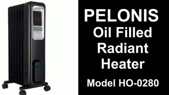 PELONIS Oil Filled Electric Radiant Heater Model HO-0280 Unboxing, assembly, First Use, and Review