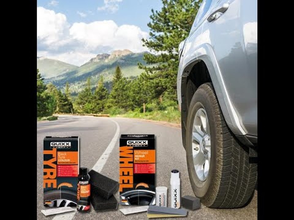 Felgen-Reparatur-Set + Schwarze-Reifen-Farbe von QUIXX: „Repair it. Yourself!“ - Anwedungsvideo!