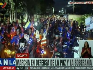 Motorizados del estado Delta Amacuro marcharon en defensa de la paz y la soberanía nacional