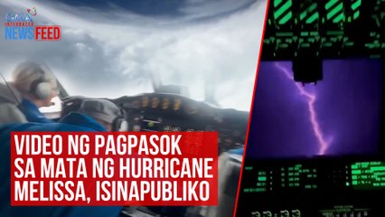 Video ng pagpasok sa mata ng Hurricane Melissa, isinapubliko | GMA Integrated Newsfeed