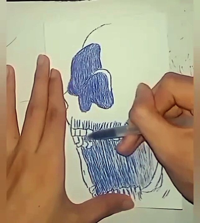 Aime Drawing + Doodle + Scary Skull Drawing - Halloween 🎃