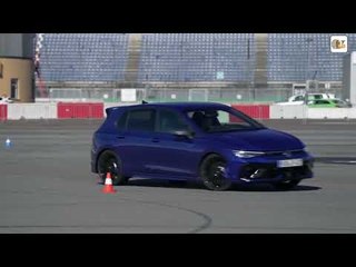 2024 VW Golf R im Drift mit 333 PS, 420 Nm Drehmoment, 0-100 in 4,6 Sekunden