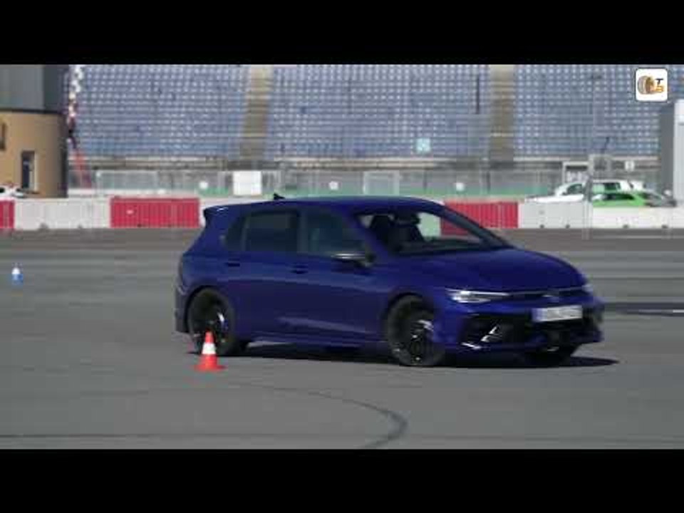 2024 VW Golf R im Drift mit 333 PS, 420 Nm Drehmoment, 0-100 in 4,6 Sekunden