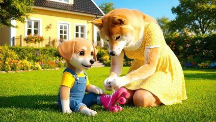 Little cute Puppy Dreamed of Skates | You Won’t Believe What Mom Did | Ginger’s Lovely Surprise.