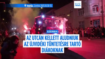 Lezárták előttük az iskolákat, az utcán kellett aludniuk az újvidéki tüntetésre tartó diákoknak