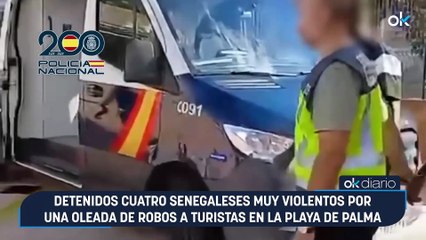Detenidos cuatro senegaleses muy violentos por una oleada de robos a turistas en la playa de Palma