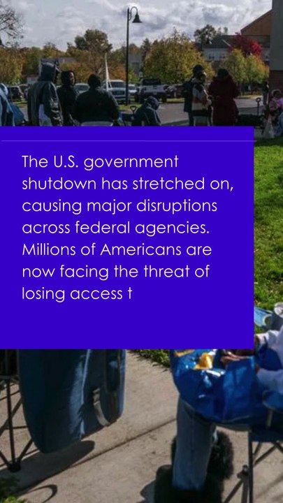 The U.S. government shutdown has stretched on, causing major disruptions across federal agencies. Millions of Americans are now facing the threat of losing access to essential food aid programs. (1)