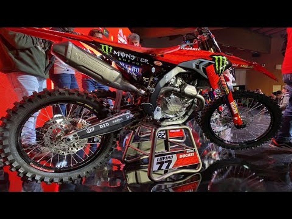 2024 Ducati Desmo 450 MX mit 450ccm Einzylinder und Desmodromik im Aluminium-Rahmen