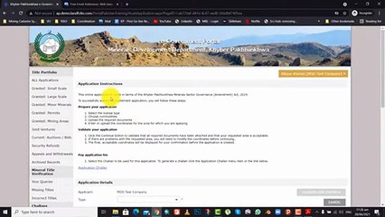 How to Apply for Mineral Title | KP Mines & Minerals | Online Portal Guide