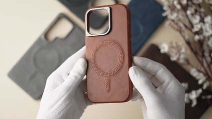 Elegant Leather Design with Metallic Camera Shield – For iPhone & Samsung S Series