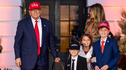 Una versión 'mini' de Trump y Melania sorprende a la pareja en Halloween