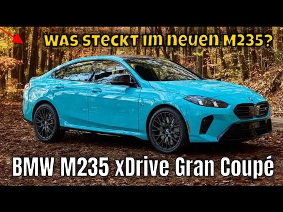 2025 BMW M235 xDrive Gran Coupé (F74): Borusan Blue außen & rot/schwarzes Interieur | die Fakten