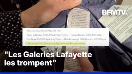 Les Galeries Lafayette commercialisent de la fourrure animale sous l'étiquette "