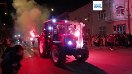 Los estudiantes serbios que iban a la protesta en Novi Sad tuvieron que dormir en la calle