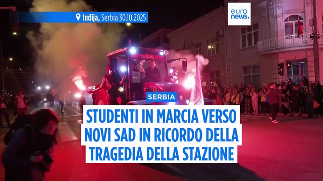 Serbia, studenti in marcia verso Novi Sad in ricordo della tragedia della stazione