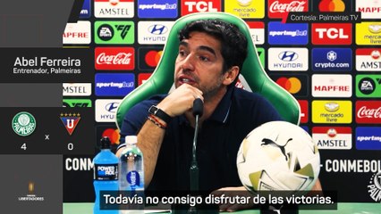 Abel Ferreira, em lágrimas após chegar à final da Libertadores: “Não consigo aproveitar as vitórias”