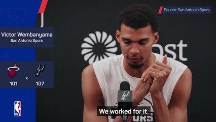 Wembanyama cites hard work for Spurs' franchise-record season start