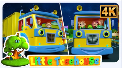 Halloween Wheels on the Garbage Truck 🎃 | Wheels on the Bus Nursery Rhymes in 4K | Spooky Kids Songs