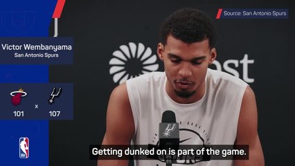 Wembanyama unbothered by Adebayo poster dunk