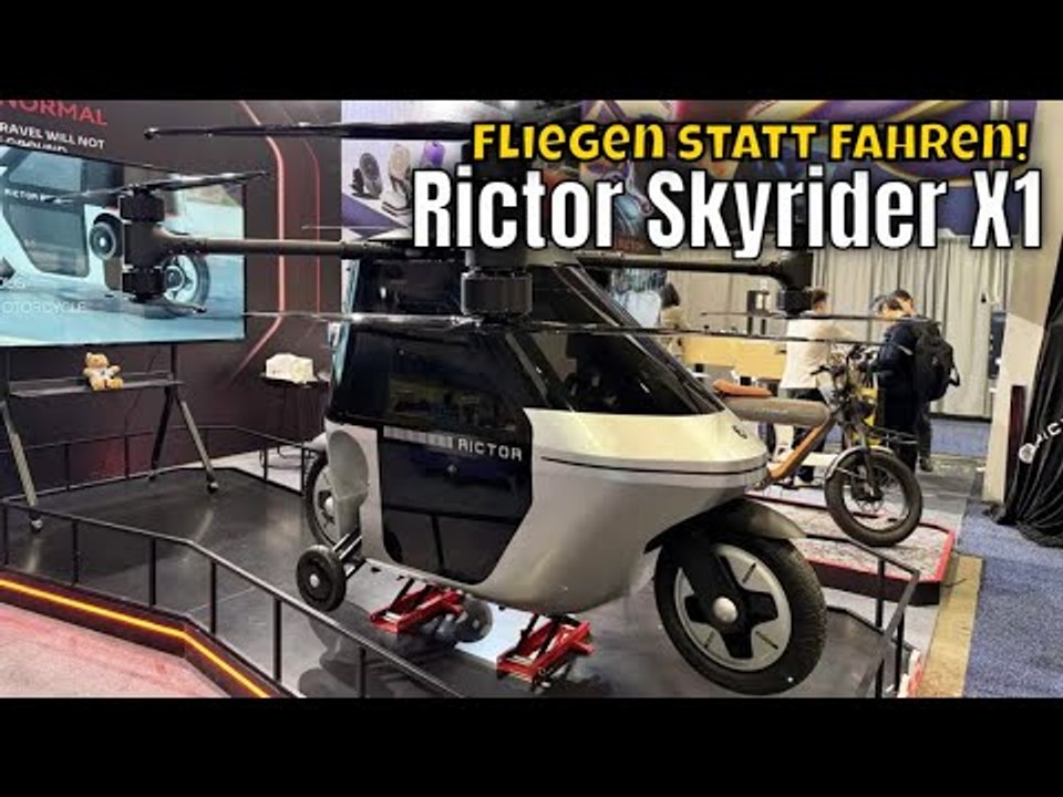 Fliegendes Elektro-Motorrad: Der 2026 Rictor Skyrider X1 im ersten Check!