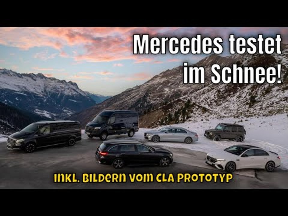 2025 Mercedes Hybrid im Schnee: CLA-Prototyp, C 400 e, E 53 & G 580 am Timmelsjoch!