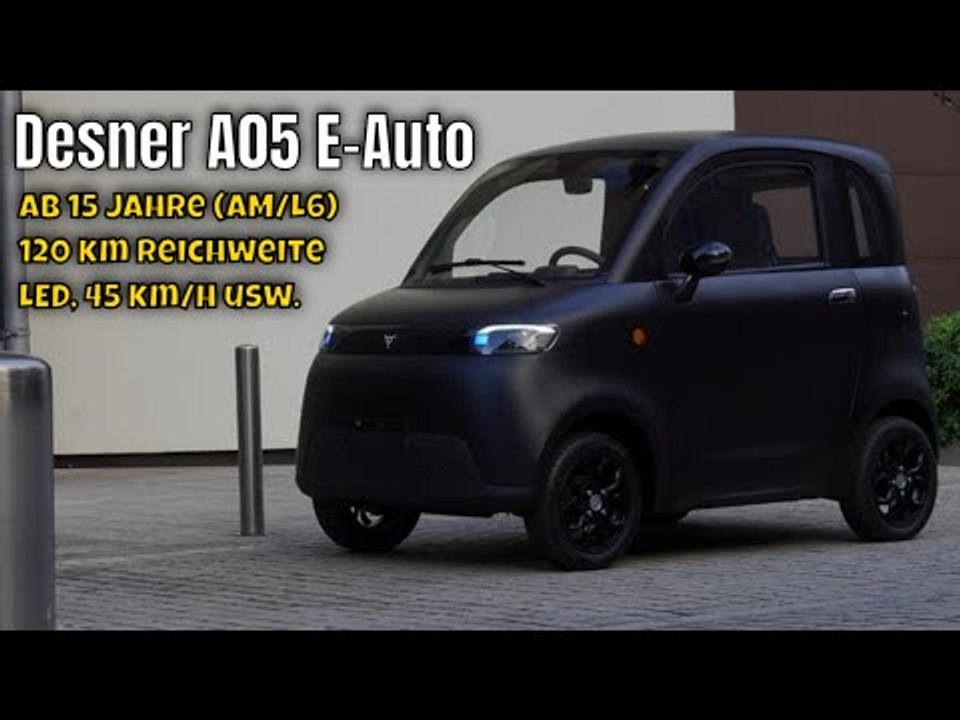 2025 Desner A05: cooler E-Flitzer als Mopedauto (Leichtfahrzeug) für die City (AM/L6)