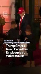 Trump Greets New Drive-Thru Employees at White House