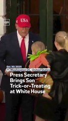 Press Secretary Brings Son Trick-or-Treating at White House