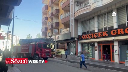 Siirt'te apartmanda çıkan yangında 7 kişi dumandan etkilendi