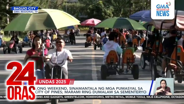 Long weekend, sinamantala ng mga pumasyal sa City of Pines; marami ring dumalaw sa sementeryo | 24 Oras