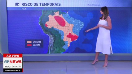 Previsão do Tempo: Frente fria causa chuvas em MG, RJ, ES e São Paulo
