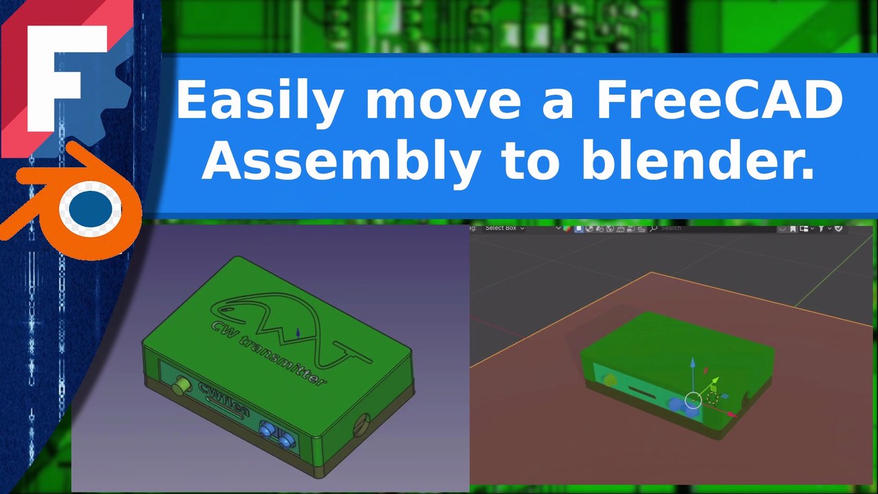 Freecad - Easily move a FreeCAD assembly to Blender for animating