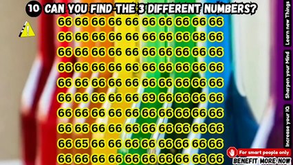 Can you find the 3 different numbers? (P.6) 🔢