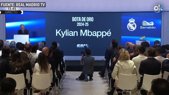 Florentino Pérez: Como presidente del Real Madrid estoy muy orgulloso de contar con un jugador como Mbappé