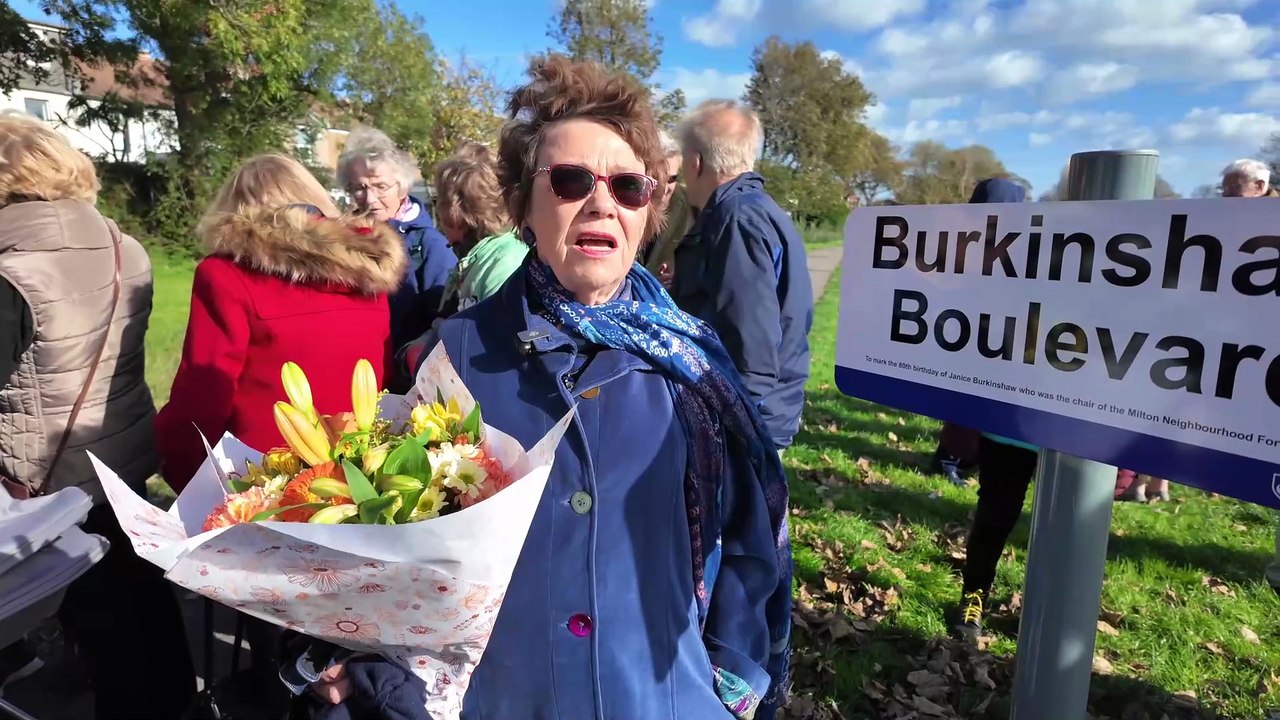 Janice Burkinshaw 80th birthday and Street Sign Handover