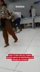 Após 15 dias sem luz, mulher destrói agência de distribuidora de energia em Teresina