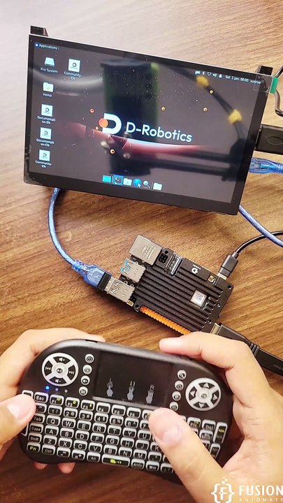 DIY Mini PC Using D Robotics RDK X5 SBC | Ubuntu Desktop Linux | Elecrow 7 inch Touch Monitor |