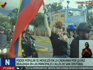 Poder popular del Táchira se despliega en caravana de motorizados en respaldo al Gobierno Bolivariano
