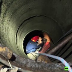 VIDEO: Impresionante rescate de perro tras caer 4 metros en una alcantarilla