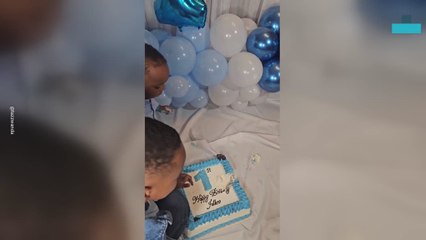 Baby Hilariously Falls Into Birthday Cake