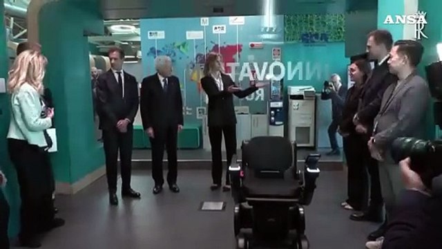 Mattarella all'aeroporto di Fiumicino per il festeggiameto del 65esimo anniversario