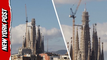 Sagrada Familia becomes world's tallest church, watch the final tower take shape