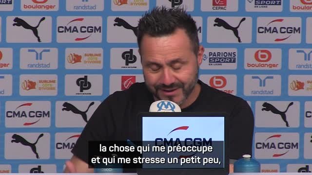 Marseille - De Zerbi donne des nouvelles rassurantes de Nadir