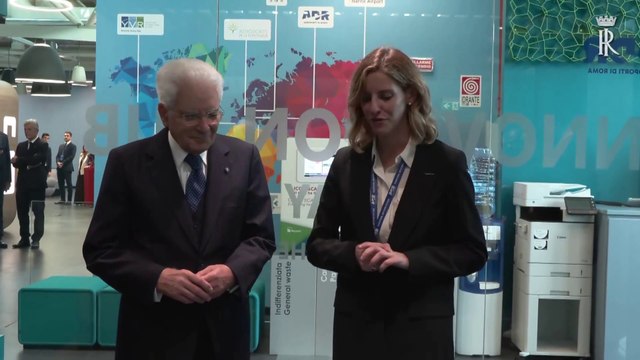 Mattarella al 65° anniversario dell'aeroporto Leonardo Da Vinci di Fiumicino
