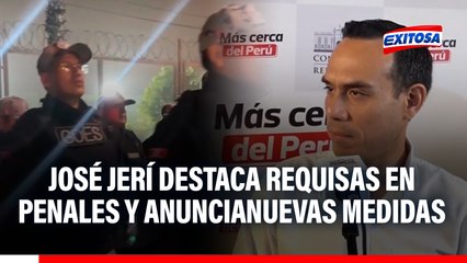 José Jerí destaca requisas en penales y anuncia nuevas medidas en el estado de emergencia