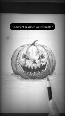 Comment dessiner facilement une citrouille pour Halloween 🎃 #dessin #drawing #halloween