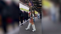 Myleene Klass stuns Tube passengers in Hampstead with latex Pokemon outfit