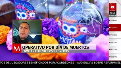 Comienzan operativos de seguridad en cementerios y romerías por Día de Muertos